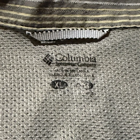 Columbia Men's Green Striped Button Down Shirt - Picture 3 of 5